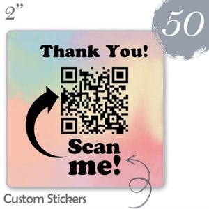 ♥️ 5x25 / 50 QR Thank You Stickers